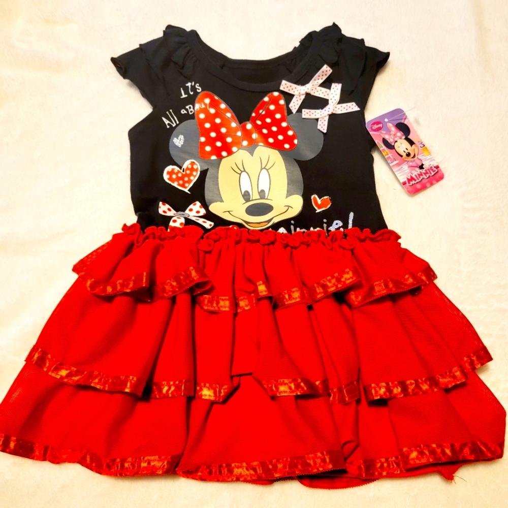 Minnie Mouse Short Sleeve Dress Size 2T NWT Disney